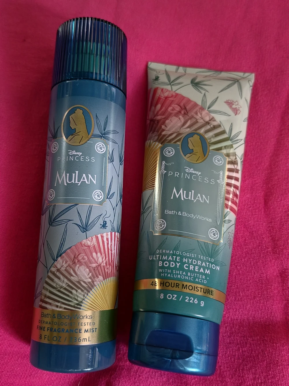 Bath & Body Works Mulan Set - Teal and Pink